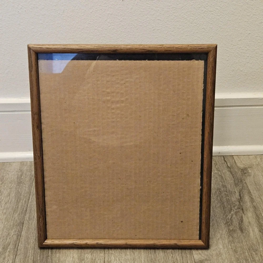 Oak Wood Picture Frame 12x14 Natural Brown Minimalist Wall Tabletop Display